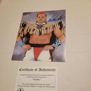 Tatanka Red Hair Autographed Photo With COA